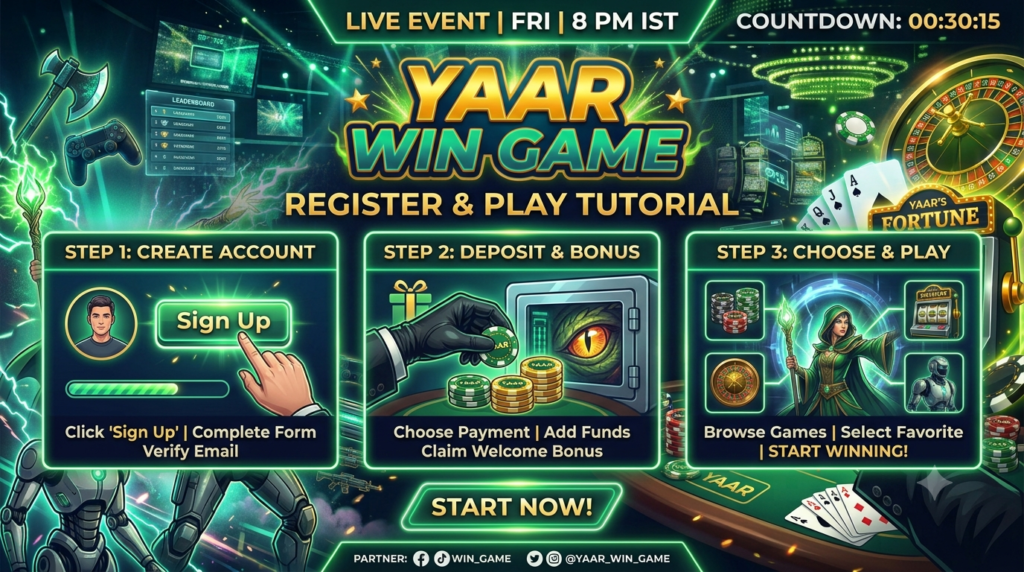 Yaar win How to register and play